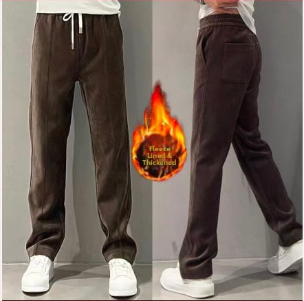 Vyrų kasdienės kelnės, tiesus kirpimas, medvilnė, vidurio juosta, ruduo