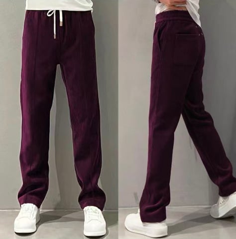 Vyrų kasdienės kelnės, tiesus kirpimas, medvilnė, vidurio juosta, ruduo