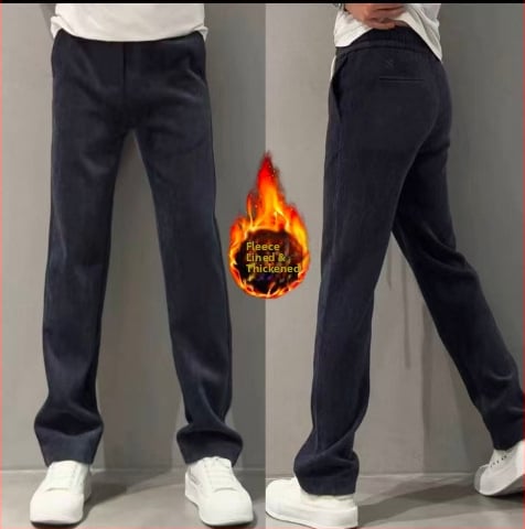 Vyrų kasdienės kelnės, tiesus kirpimas, medvilnė, vidurio juosta, ruduo