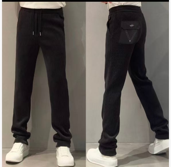 Vyrų kasdienės kelnės, tiesus kirpimas, medvilnė, vidurio juosta, ruduo