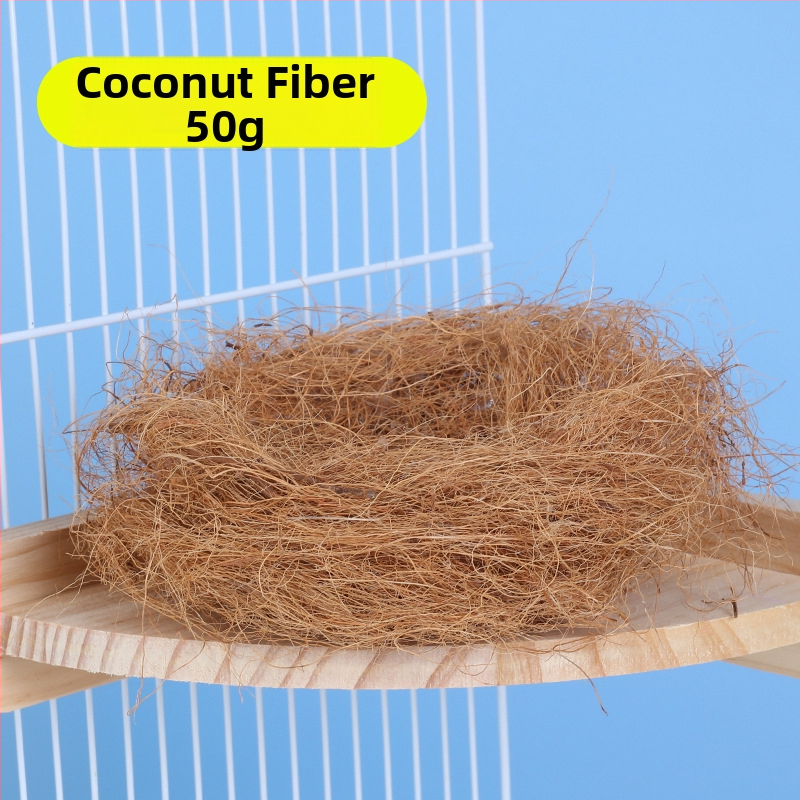 Kokoso lukšto paukščių lizdas papūgai su tigrinės odos motyvu ir mistiniu fenikso ornamentu – pyninėta šilta lizda