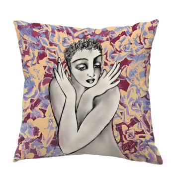 Speed of Light párnahuzat – pamut és len keverék, absztrakt művészet, alakvonal, új kínai stílus