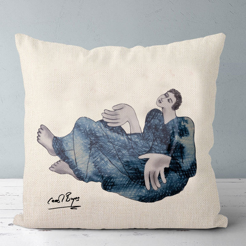 Speed of Light párnahuzat – pamut és len keverék, absztrakt művészet, alakvonal, új kínai stílus