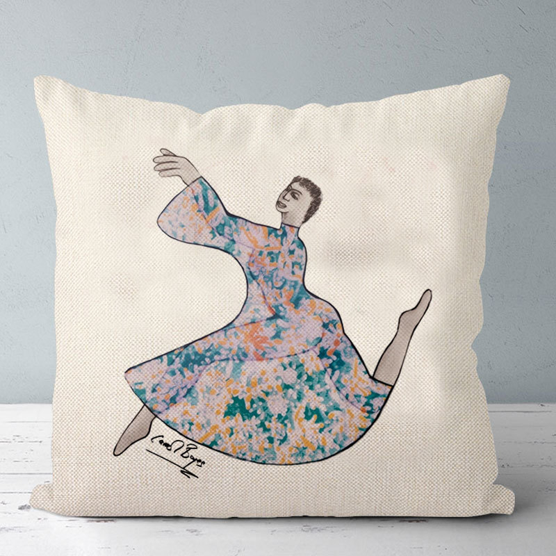 Speed of Light párnahuzat – pamut és len keverék, absztrakt művészet, alakvonal, új kínai stílus