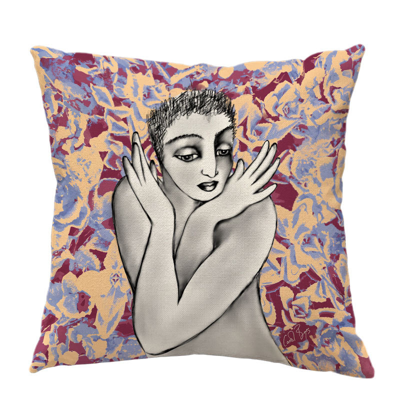 Speed of Light párnahuzat – pamut és len keverék, absztrakt művészet, alakvonal, új kínai stílus