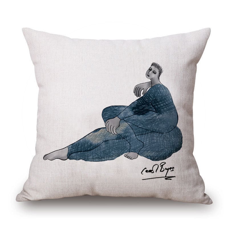 Speed of Light párnahuzat – pamut és len keverék, absztrakt művészet, alakvonal, új kínai stílus