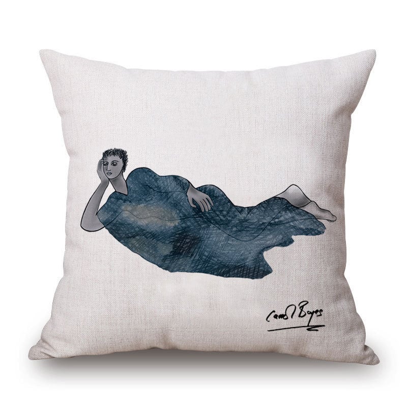 Speed of Light párnahuzat – pamut és len keverék, absztrakt művészet, alakvonal, új kínai stílus