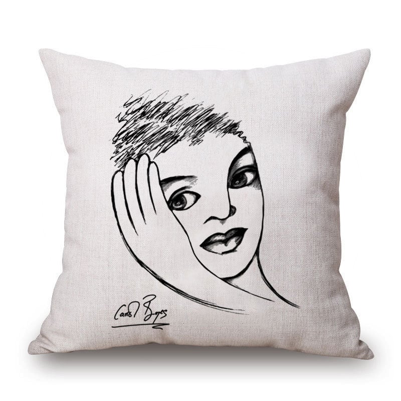 Speed of Light párnahuzat – pamut és len keverék, absztrakt művészet, alakvonal, új kínai stílus