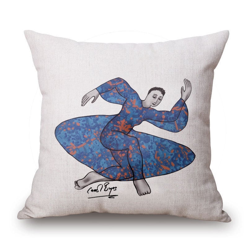 Speed of Light párnahuzat – pamut és len keverék, absztrakt művészet, alakvonal, új kínai stílus