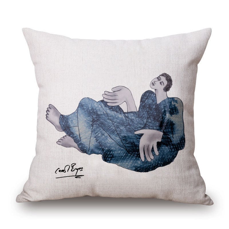 Speed of Light párnahuzat – pamut és len keverék, absztrakt művészet, alakvonal, új kínai stílus