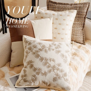 Párnahuzat vászonból, hímzett szövet, PP pamut töltet, kínai stílus