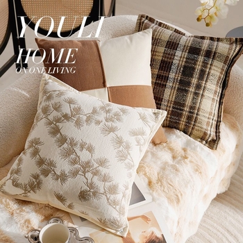 Párnahuzat vászonból, hímzett szövet, PP pamut töltet, kínai stílus