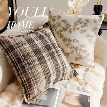 Párnahuzat vászonból, hímzett szövet, PP pamut töltet, kínai stílus