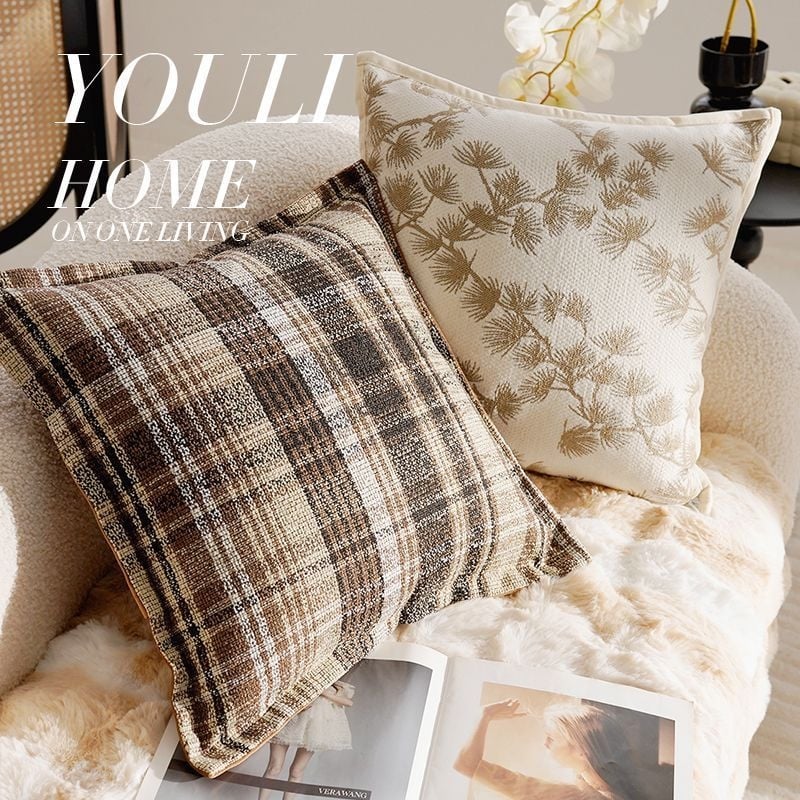 Párnahuzat vászonból, hímzett szövet, PP pamut töltet, kínai stílus