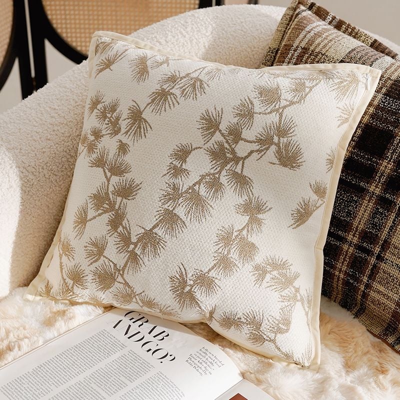 Párnahuzat vászonból, hímzett szövet, PP pamut töltet, kínai stílus