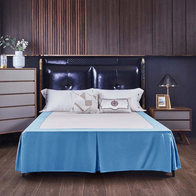 Bed skirt - csiszolt szövet, reaktív festés, kémiai rost, testreszabható feldolgozás