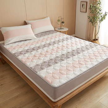 Protecție pentru saltea cu strat căptușit, 100% bumbac, quilted, țesătură Twill, vopsire reactivă, stil modern