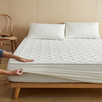 Protecție pentru saltea cu strat căptușit, 100% bumbac, quilted, țesătură Twill, vopsire reactivă, stil modern