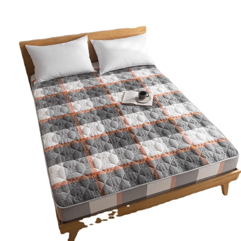 Protecție pentru saltea cu strat căptușit, 100% bumbac, quilted, țesătură Twill, vopsire reactivă, stil modern