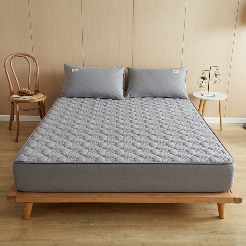 Protecție pentru saltea cu strat căptușit, 100% bumbac, quilted, țesătură Twill, vopsire reactivă, stil modern