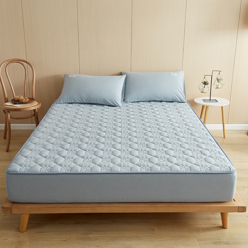 Protecție pentru saltea cu strat căptușit, 100% bumbac, quilted, țesătură Twill, vopsire reactivă, stil modern