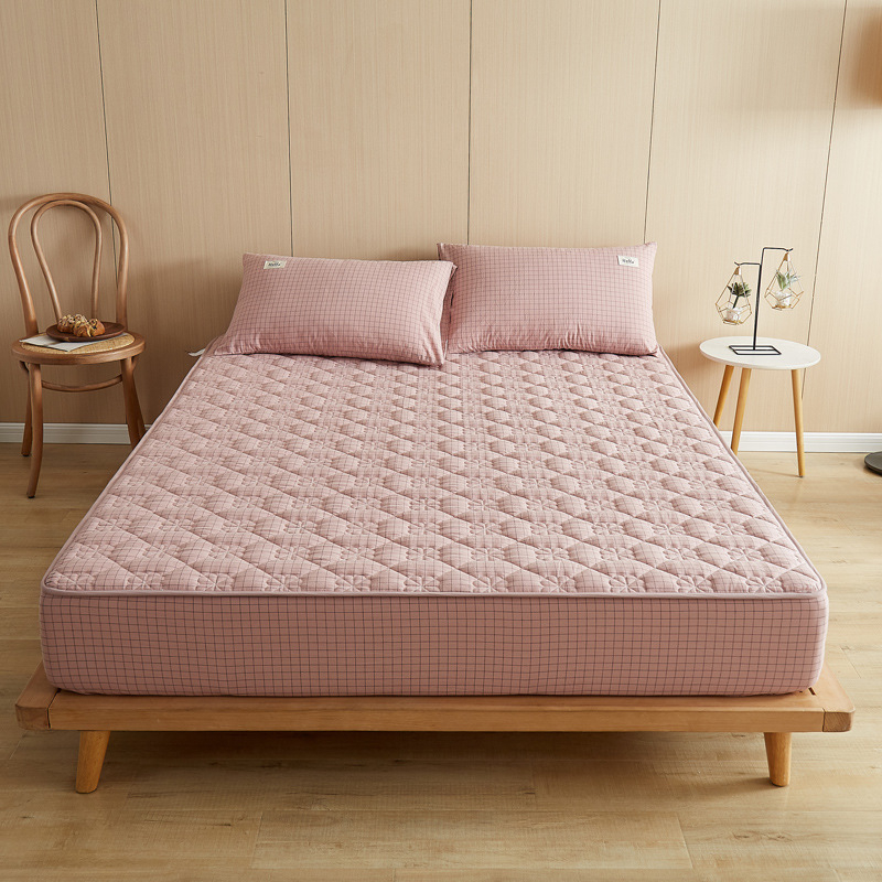 Protecție pentru saltea cu strat căptușit, 100% bumbac, quilted, țesătură Twill, vopsire reactivă, stil modern