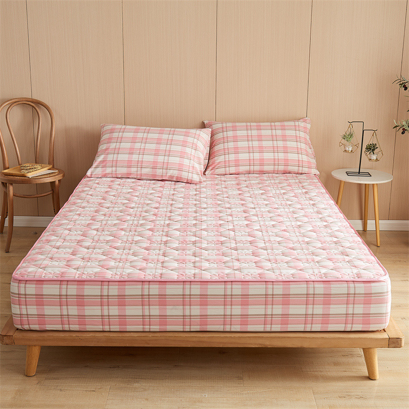 Protecție pentru saltea cu strat căptușit, 100% bumbac, quilted, țesătură Twill, vopsire reactivă, stil modern