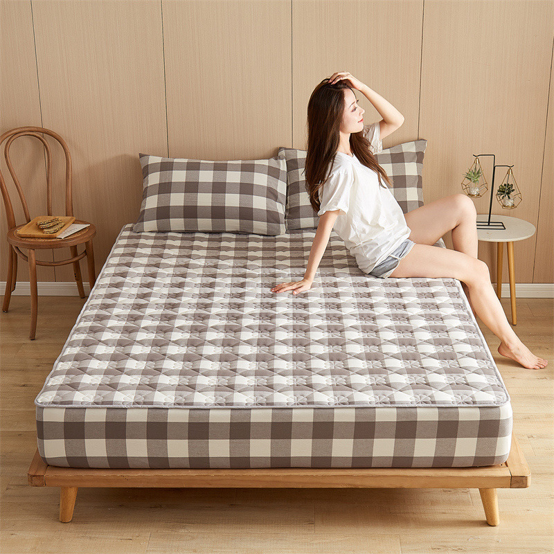 Protecție pentru saltea cu strat căptușit, 100% bumbac, quilted, țesătură Twill, vopsire reactivă, stil modern