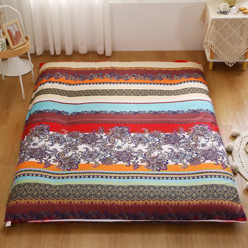 Qianjia ágytakaró, kémiai rost, reaktív nyomtatás és festés, geometriai minta, absztrakt kép, növényi motívumok