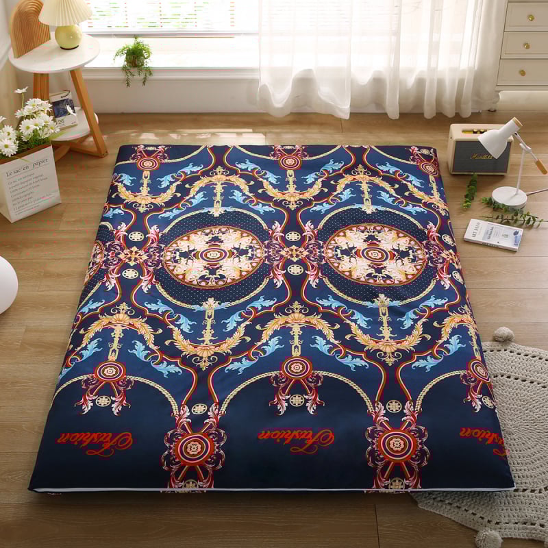 Qianjia ágytakaró, kémiai rost, reaktív nyomtatás és festés, geometriai minta, absztrakt kép, növényi motívumok