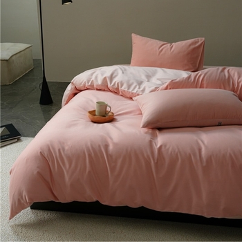 Pamut négy darabos ágyneműkészlet, bolyhozott szövés, reaktív festés, 500-800 g tömeg, modern minimál stílus