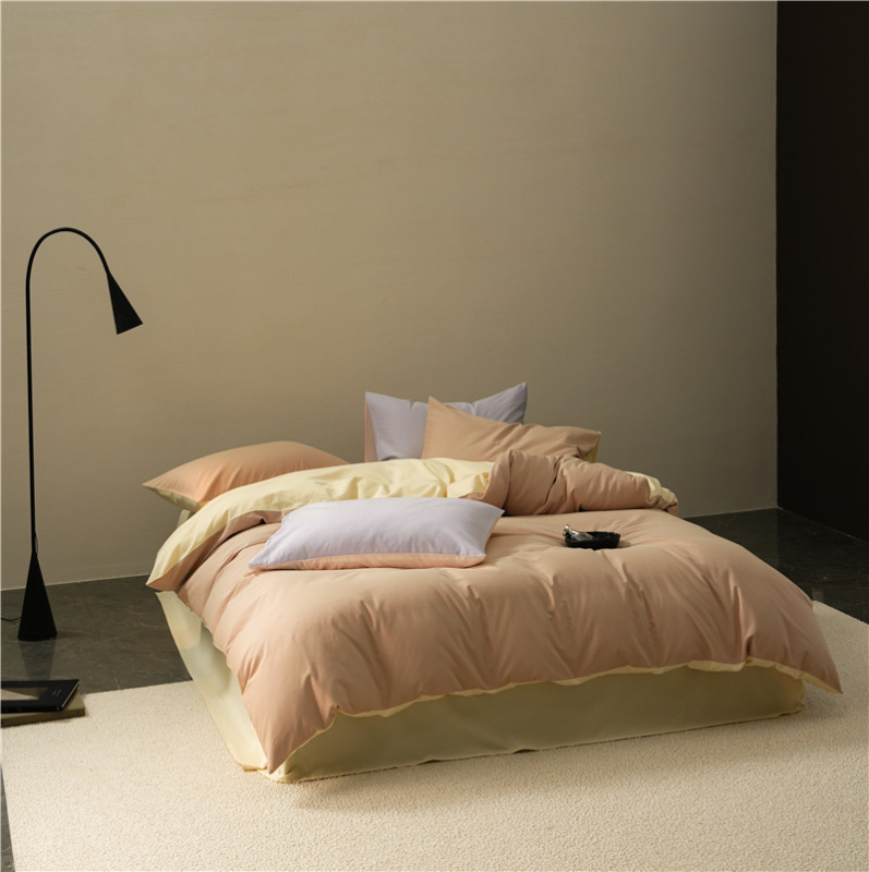 Pamut négy darabos ágyneműkészlet, bolyhozott szövés, reaktív festés, 500-800 g tömeg, modern minimál stílus