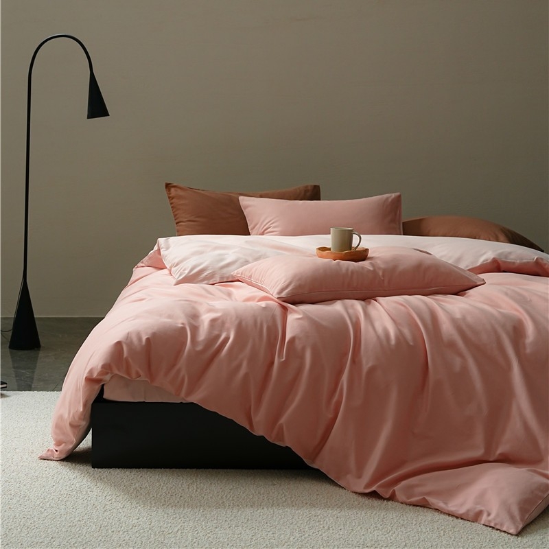 Pamut négy darabos ágyneműkészlet, bolyhozott szövés, reaktív festés, 500-800 g tömeg, modern minimál stílus