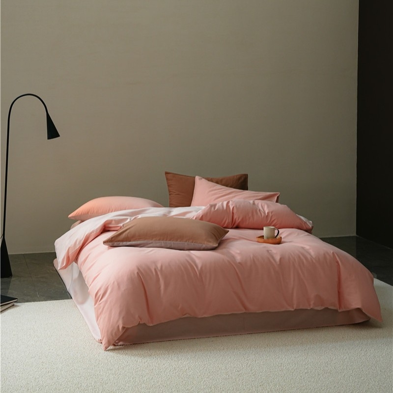 Pamut négy darabos ágyneműkészlet, bolyhozott szövés, reaktív festés, 500-800 g tömeg, modern minimál stílus