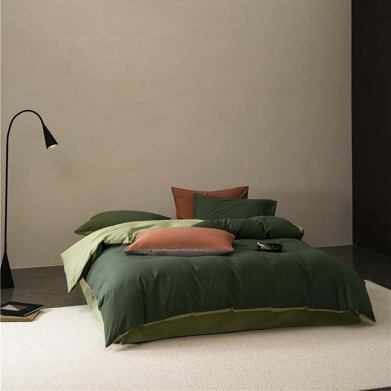 Pamut négy darabos ágyneműkészlet, bolyhozott szövés, reaktív festés, 500-800 g tömeg, modern minimál stílus