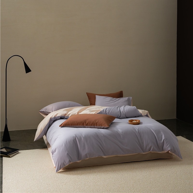 Pamut négy darabos ágyneműkészlet, bolyhozott szövés, reaktív festés, 500-800 g tömeg, modern minimál stílus