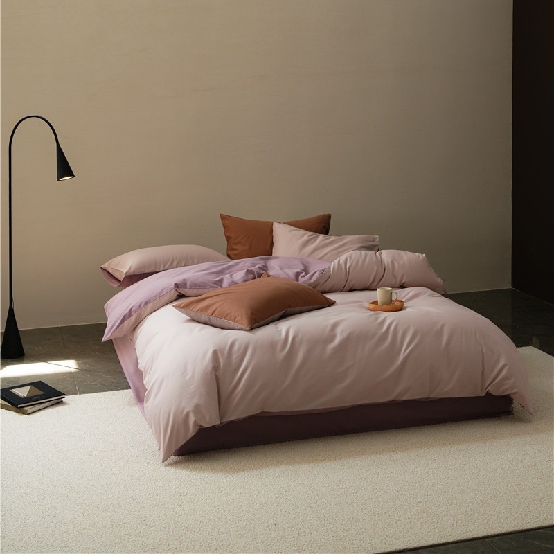 Pamut négy darabos ágyneműkészlet, bolyhozott szövés, reaktív festés, 500-800 g tömeg, modern minimál stílus