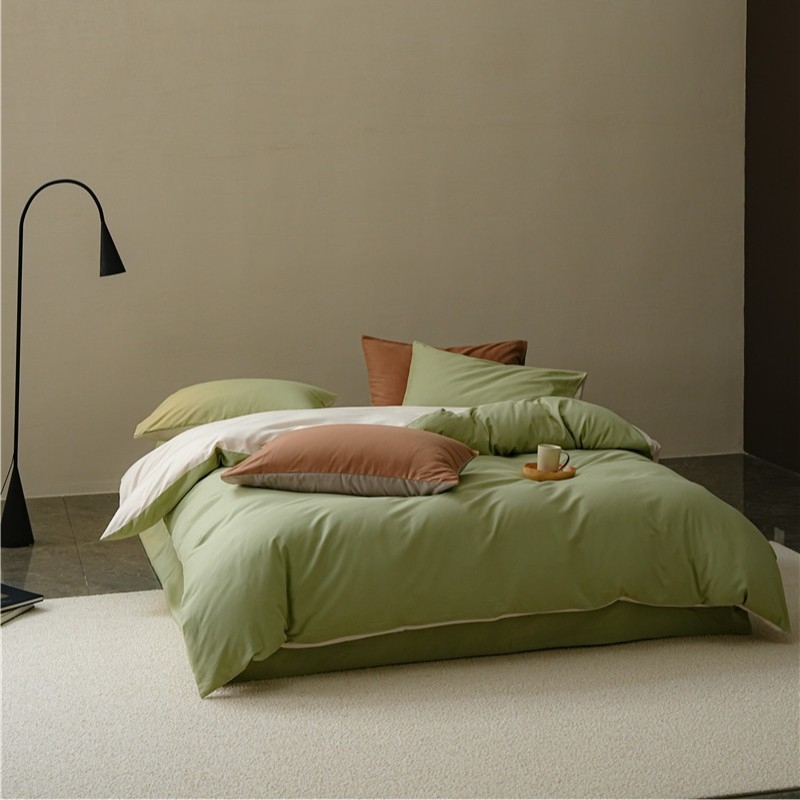 Pamut négy darabos ágyneműkészlet, bolyhozott szövés, reaktív festés, 500-800 g tömeg, modern minimál stílus