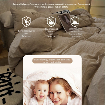 Posteljina od pamuka, četverodijelni set, vodom opran pamuk, jedinstven dizajn, reaktivno tiskanje i bojanje, prilagodljivo