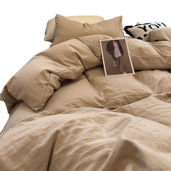 Posteljina od pamuka, četverodijelni set, vodom opran pamuk, jedinstven dizajn, reaktivno tiskanje i bojanje, prilagodljivo