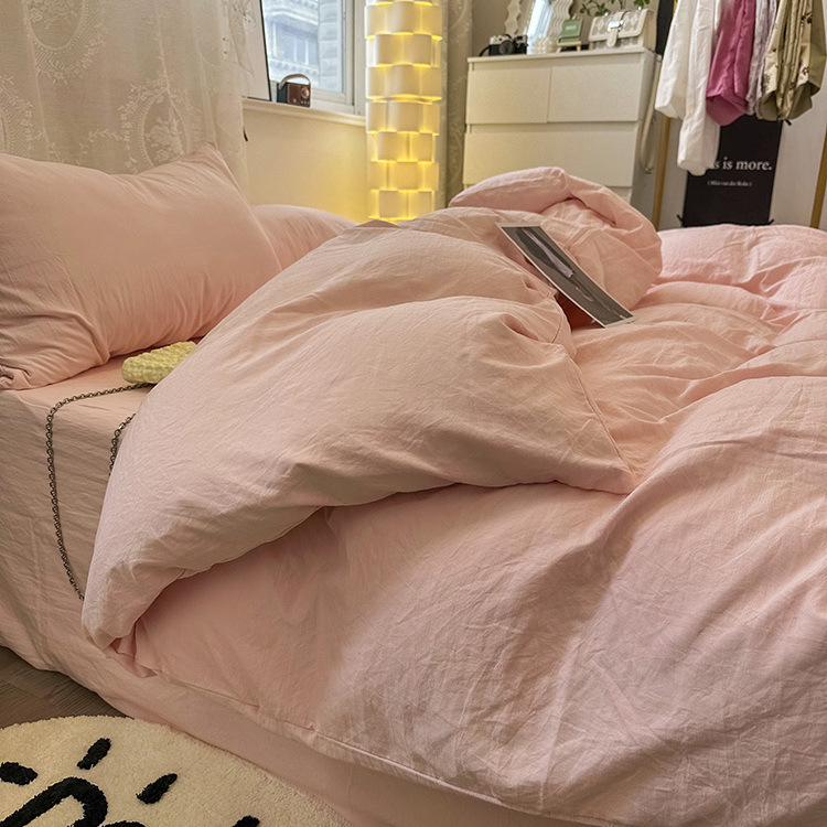 Posteljina od pamuka, četverodijelni set, vodom opran pamuk, jedinstven dizajn, reaktivno tiskanje i bojanje, prilagodljivo