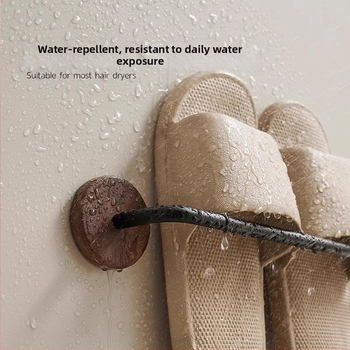 Ormar za papuče u kupaonici od orahova drveta, bez bušenja, zidni držač, jednoslojni spremnik