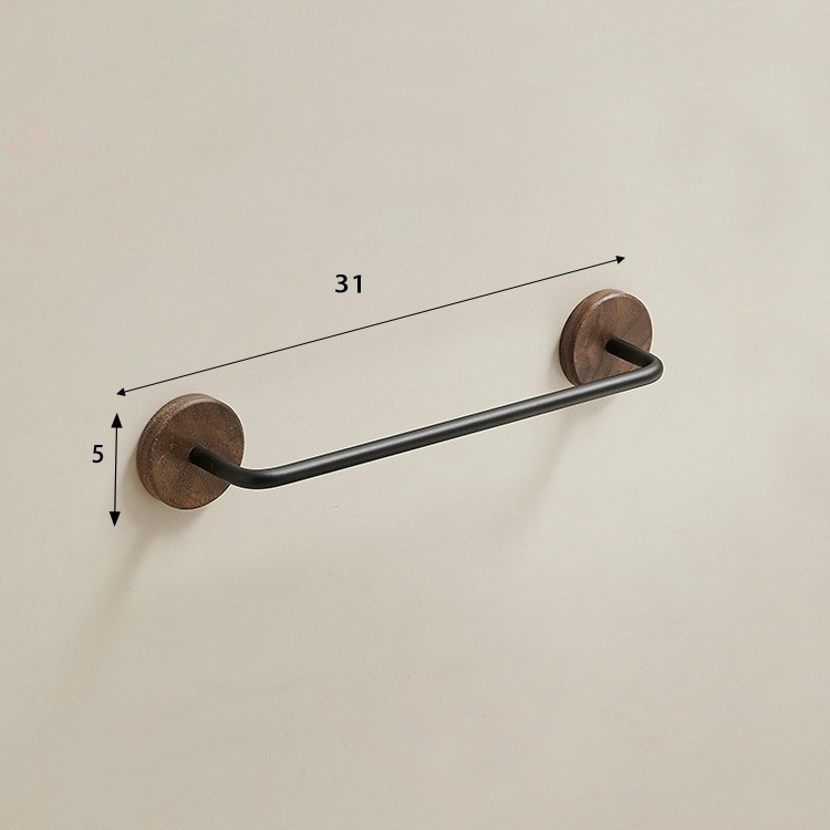 Ormar za papuče u kupaonici od orahova drveta, bez bušenja, zidni držač, jednoslojni spremnik