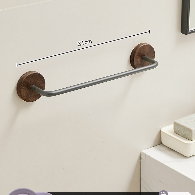 Ormar za papuče u kupaonici od orahova drveta, bez bušenja, zidni držač, jednoslojni spremnik