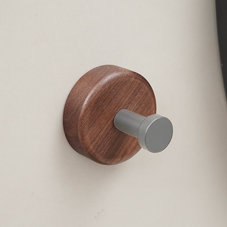 Ormar za papuče u kupaonici od orahova drveta, bez bušenja, zidni držač, jednoslojni spremnik