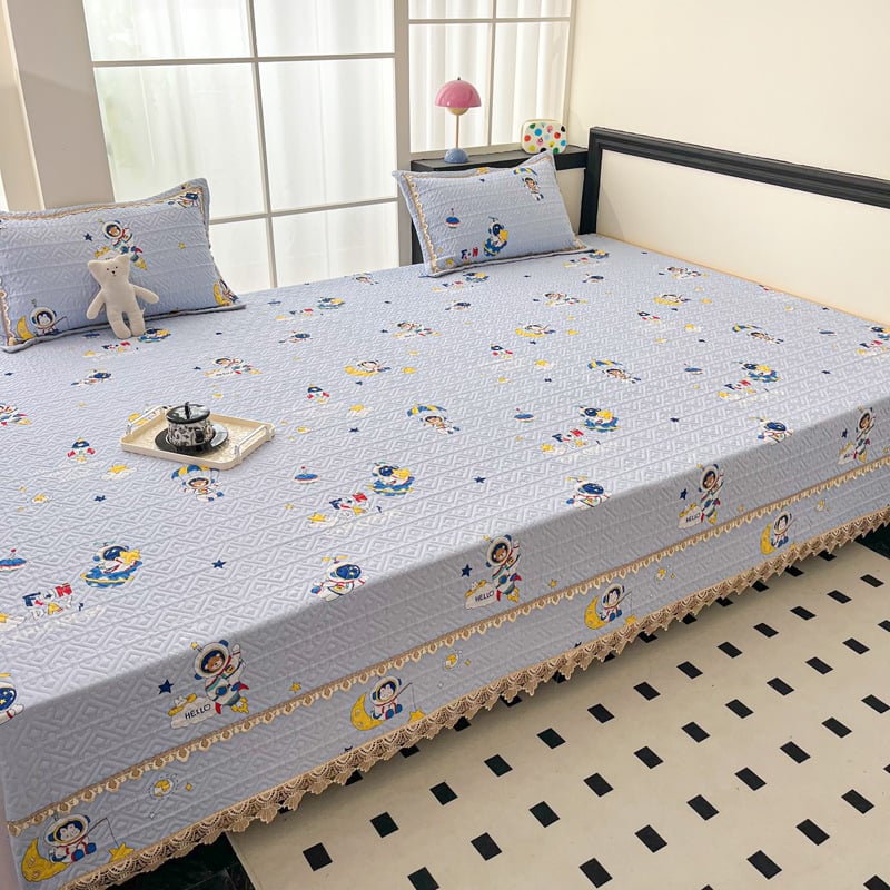 Pamukova tatami pokrivač za krevet – geometrijski uzorak, reaktivno ispisivanje, sve sezone, protuklizno, 60s pamuk