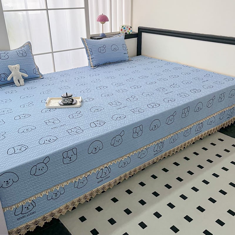 Pamukova tatami pokrivač za krevet – geometrijski uzorak, reaktivno ispisivanje, sve sezone, protuklizno, 60s pamuk