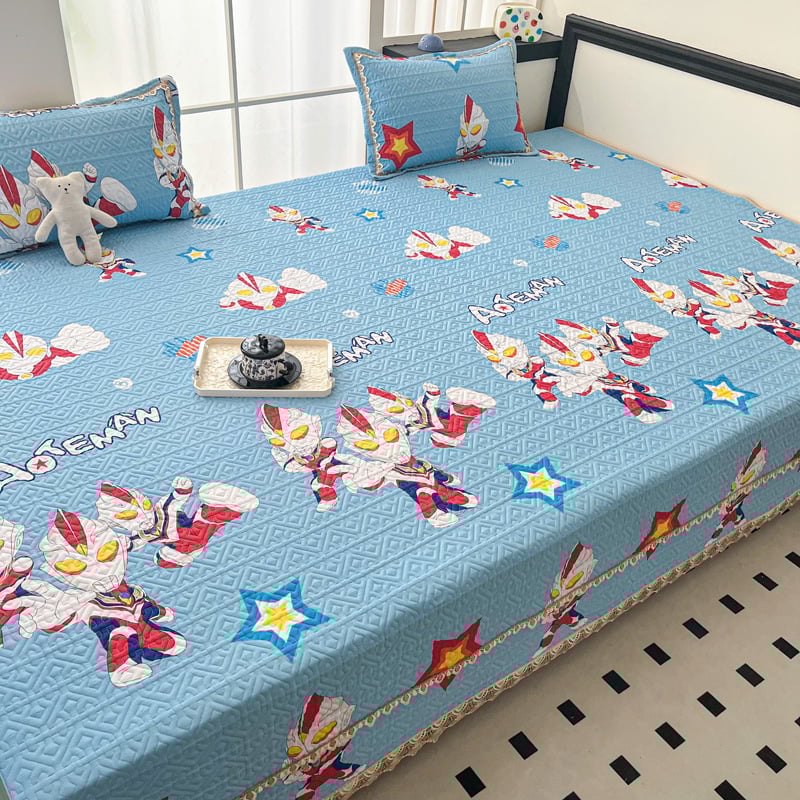 Pamukova tatami pokrivač za krevet – geometrijski uzorak, reaktivno ispisivanje, sve sezone, protuklizno, 60s pamuk