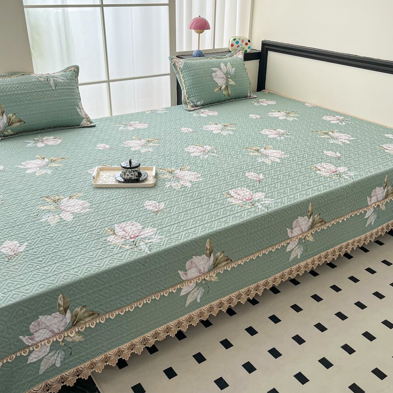 Pamukova tatami pokrivač za krevet – geometrijski uzorak, reaktivno ispisivanje, sve sezone, protuklizno, 60s pamuk