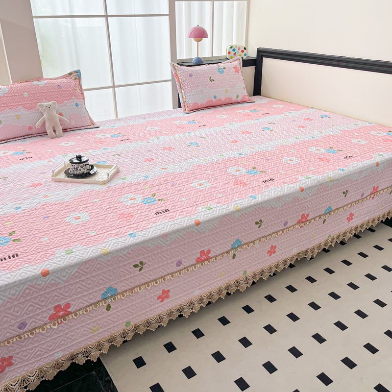 Pamukova tatami pokrivač za krevet – geometrijski uzorak, reaktivno ispisivanje, sve sezone, protuklizno, 60s pamuk